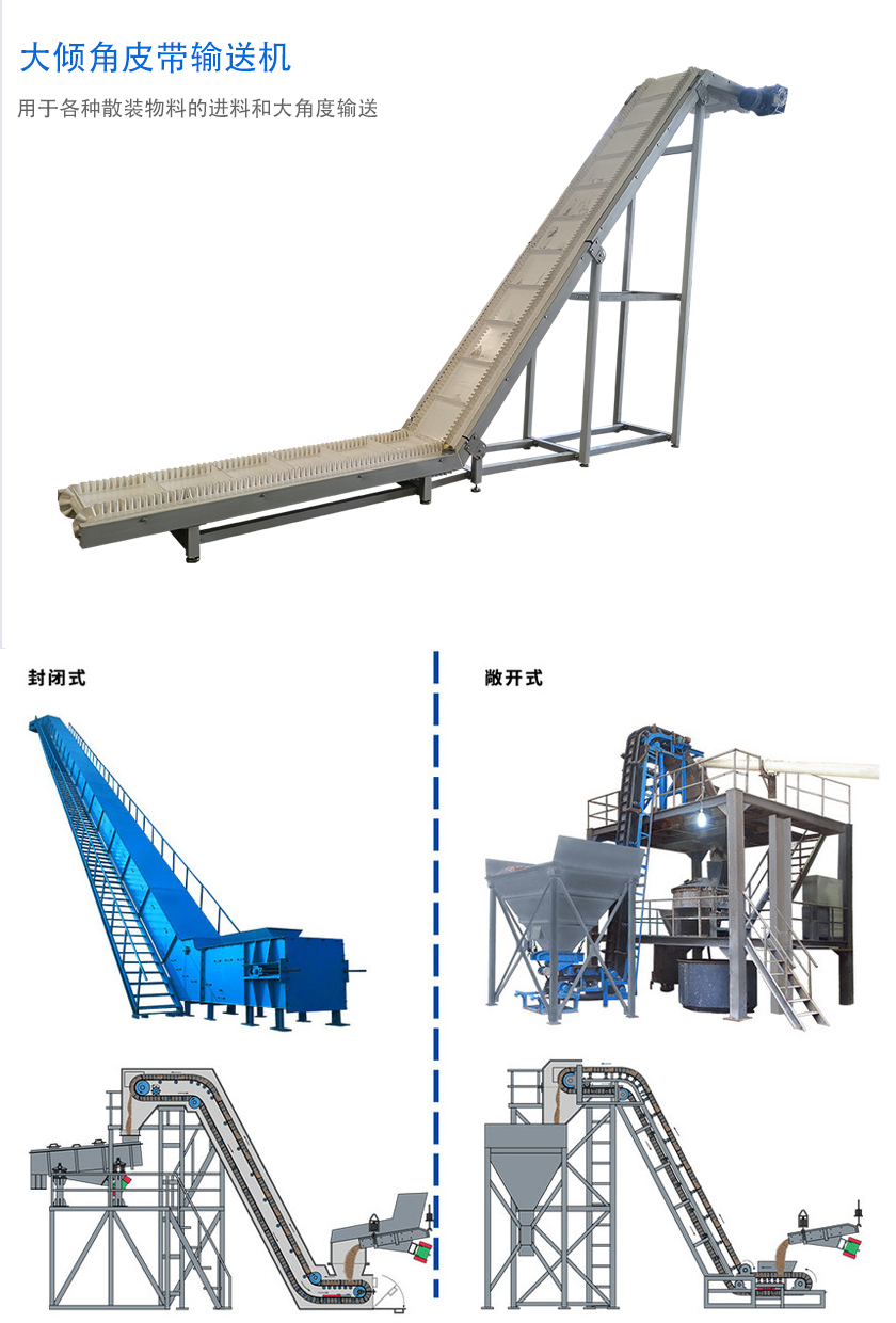 在環(huán)境溫度為-19℃ ~+40℃范圍內(nèi)，輸送堆積比重為0.5-2.5t/m3的各種散狀物料